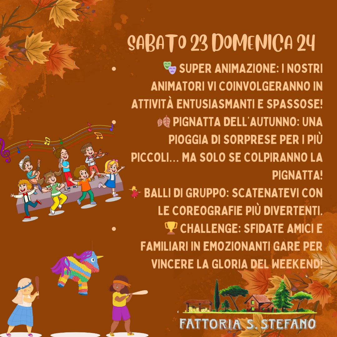 Un weekend di divertimento alla Fattoria Santo Stefano! 

Questo fine settimana...